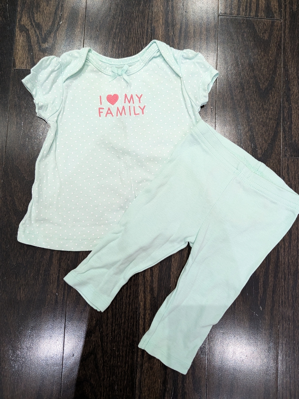 5/$35 Child of Mine by Carter’s Mint Green 2-Piece Set – 0-3M